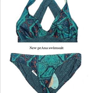 Prana swimsuit top AND bottom! NWT